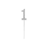 Silver Diamond Cake Topper Number 1
