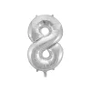 Silver Foil Number Balloon 8