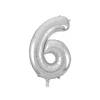 Silver Foil Number Balloon 6