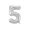 Silver Foil Number Balloon 5