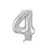 Silver Foil Number Balloon 4