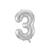 Silver Foil Number Balloon 3