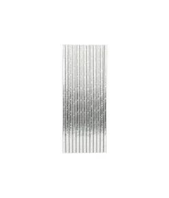 Silver Foil Paper Straws 25pk