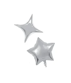 Silver Foil Star/Point 15pc