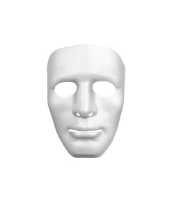 Silver Full Face Plastic Mask