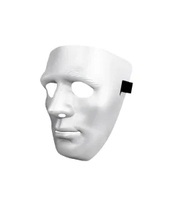 Silver Full Face Plastic Mask