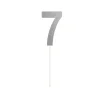 Silver Glitter Cake Topper Number 7