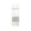 Silver Glitter Candles 24pk