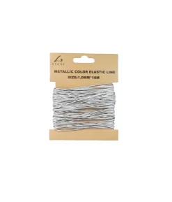 Silver & Gold Craft Elastic Line Assorted 10mx1mm