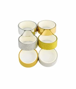 Silver & Gold Washi Tape 6pk