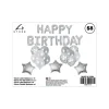 Silver Happy Birthday Balloons Assorted 28pc