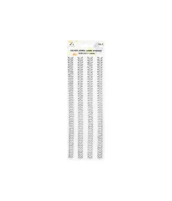 Silver Jewel Look Sticker 4pc