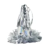 Silver Laser Party Paper Hat With Tassel