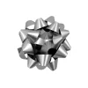 Silver Matte Gift Bow 20cm 1pc