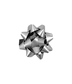 Silver Matte Gift Bow 15cm 1pc