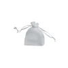 Silver Medium Organza Bags 12pc