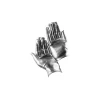 Silver Metallic Short Gloves