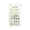 Silver Number Mirror Stickers