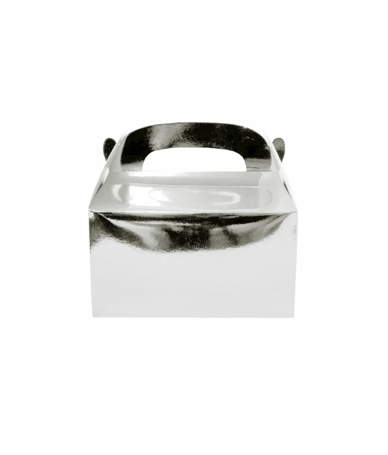 Silver Paper Treat Box 6pc (Side Seal)