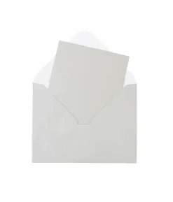 Silver Pearlised Cards & Envelopes Set 12pc