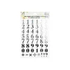 Silver Puffy Number Stickers 50pc