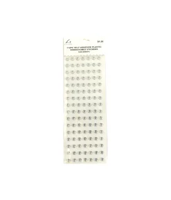 Silver Rhinestone Stickers 8mm 112pc