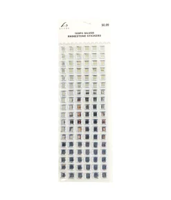 Silver Rhinestone Stickers 108pc