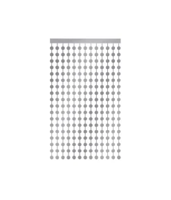 Silver Round Foil Backdrop 1x2m