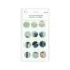 Silver Round Mirror stickers 19.5x10cm 12pc