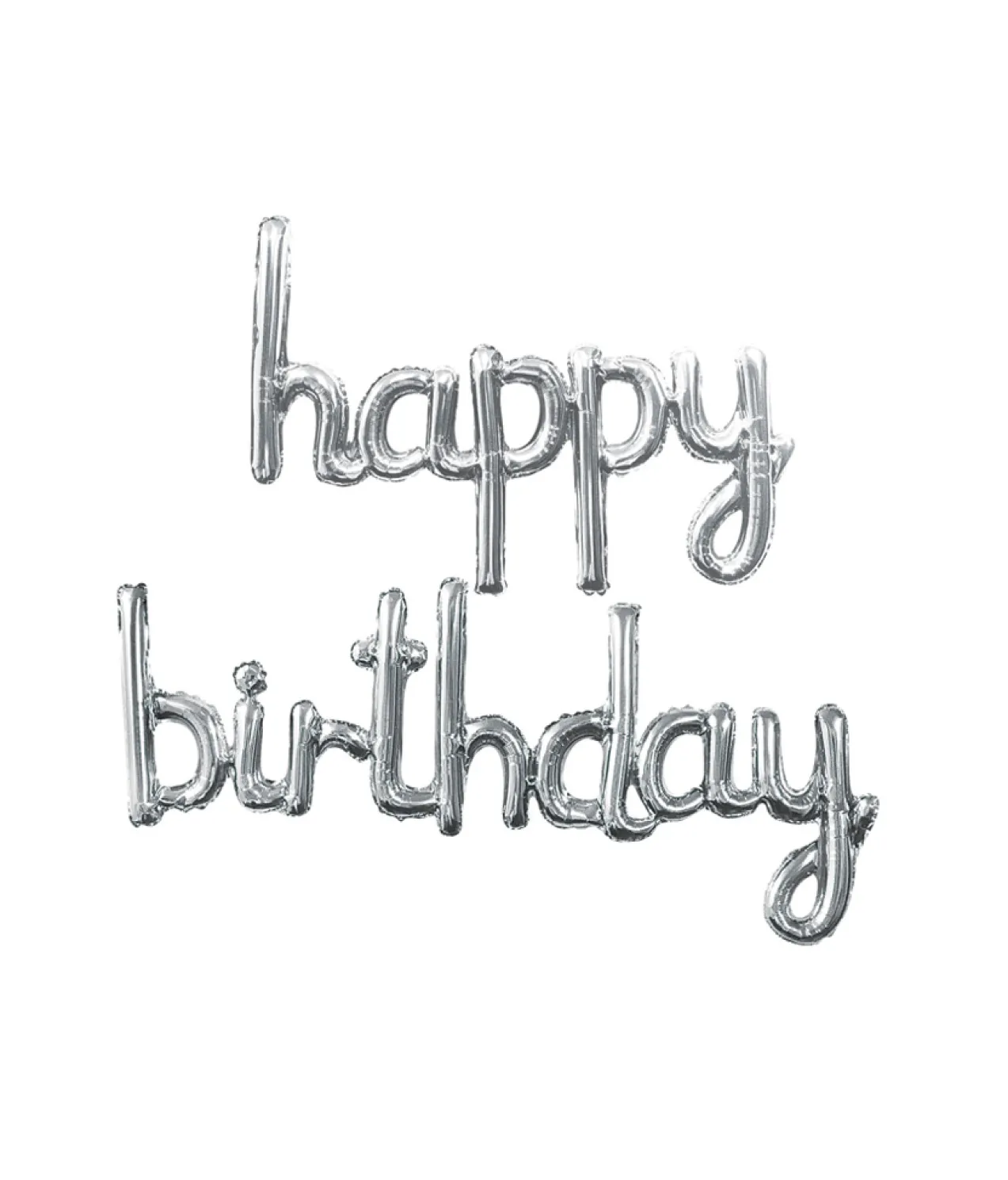 Silver Script Happy Birthday