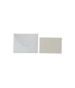 Silver Small Pearlised Cards & Envelopes Set 12pc