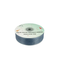 Silver Solid Colour Organza Ribbon 2.5cm