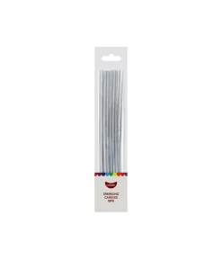 Silver Sparkling Candles 18pk