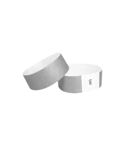 Silver Tyvek Wristbands With Coding 50pc