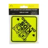 Silver & Yellow Kids on Board Reflective Car Windiw Stickers 2pc