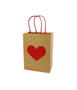 Small Heart Printed Paper Bags 4pc