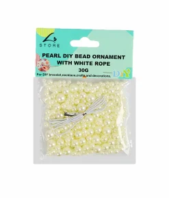 Small Mix Pearl DIY Bead Ornament With White Rope 30g