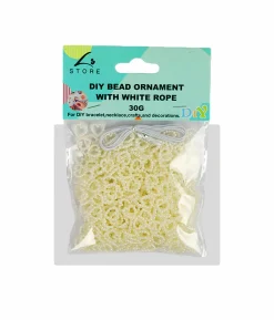 Small Pearl Heart DIY Bead Ornament With White Rope 30g