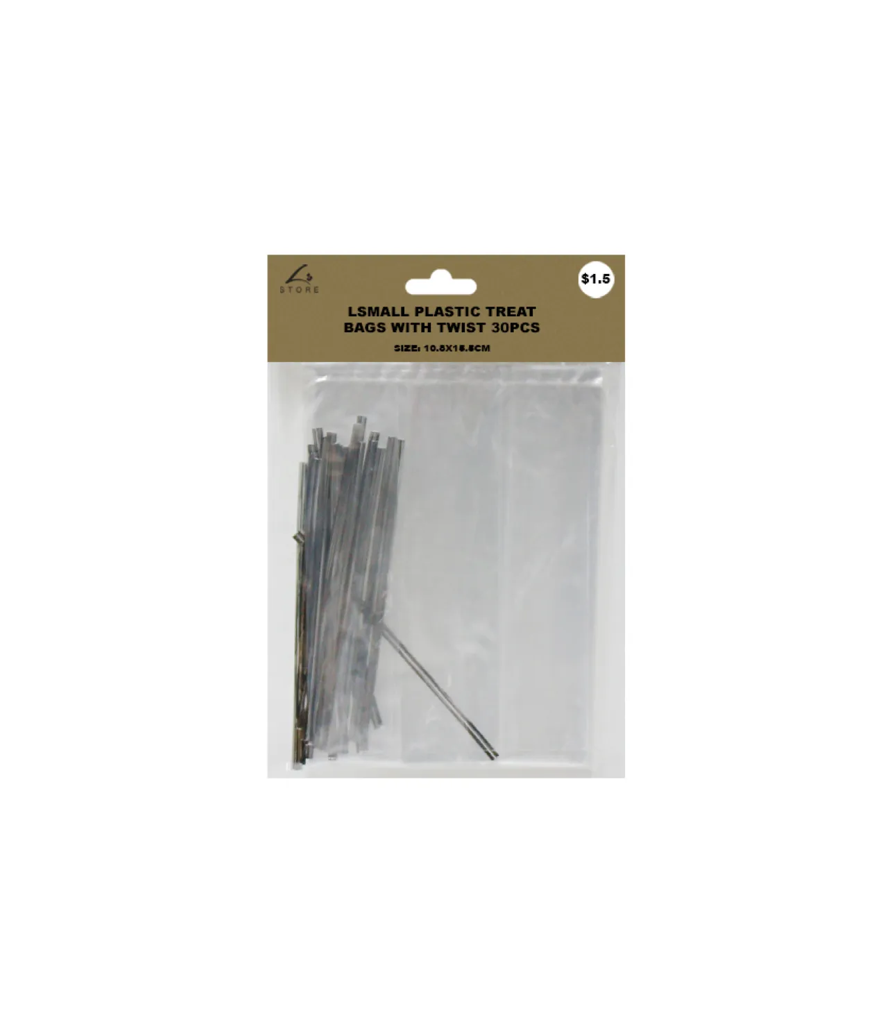 Small Plastic Treat Bag With Twist 30pc