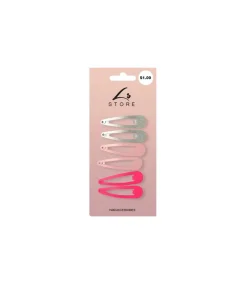 Snap Hair Clips 6pc
