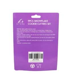 Snowflake Cookie Cutters Set 9pc