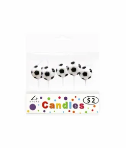 Soccer Ball Candles 5pk