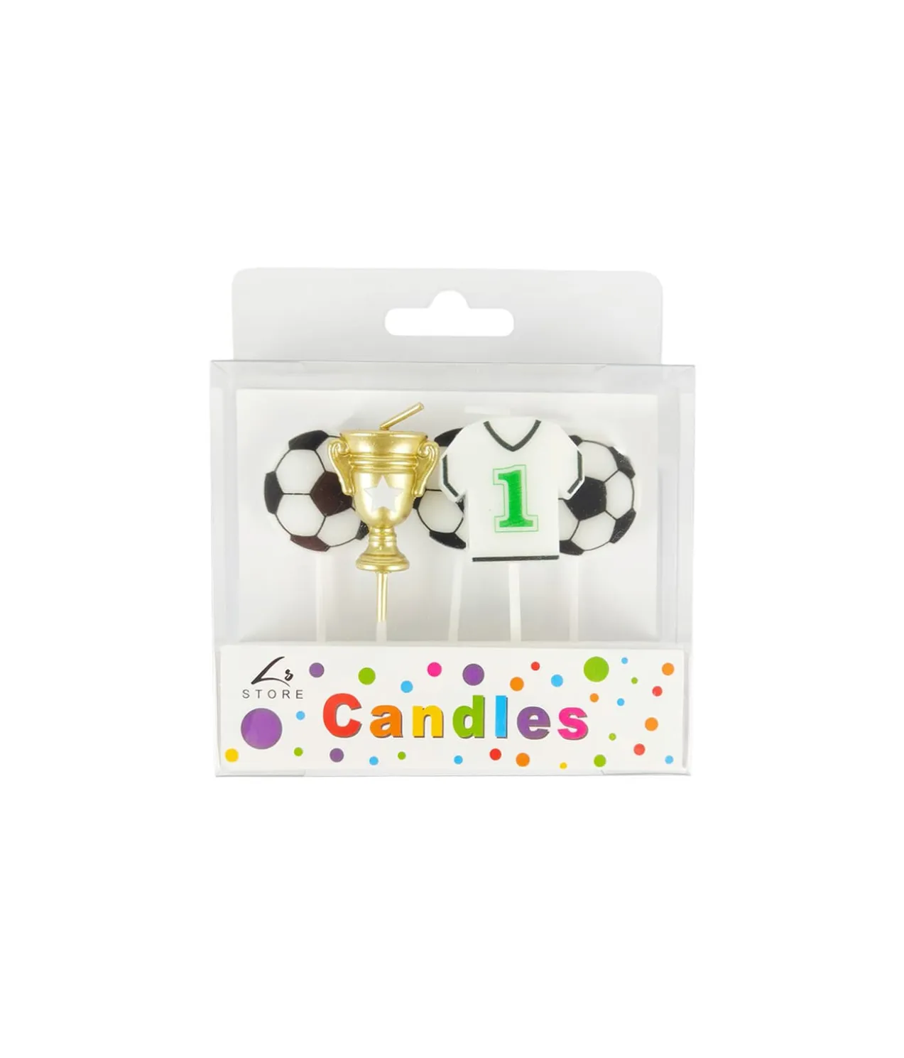 Soccer Pick Candles 5pc