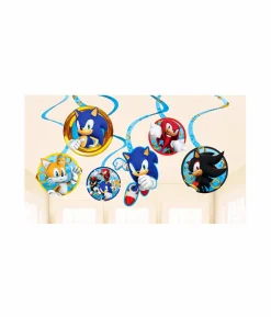 Sonic the Hedgehog Spiral Swirls Hanging Decorations