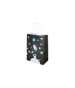 Spaceman Printed Small Paper Bags 21cm 4pk