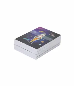 Space Note Pad 60 Sheets 4Pc 6.5×9.5cm