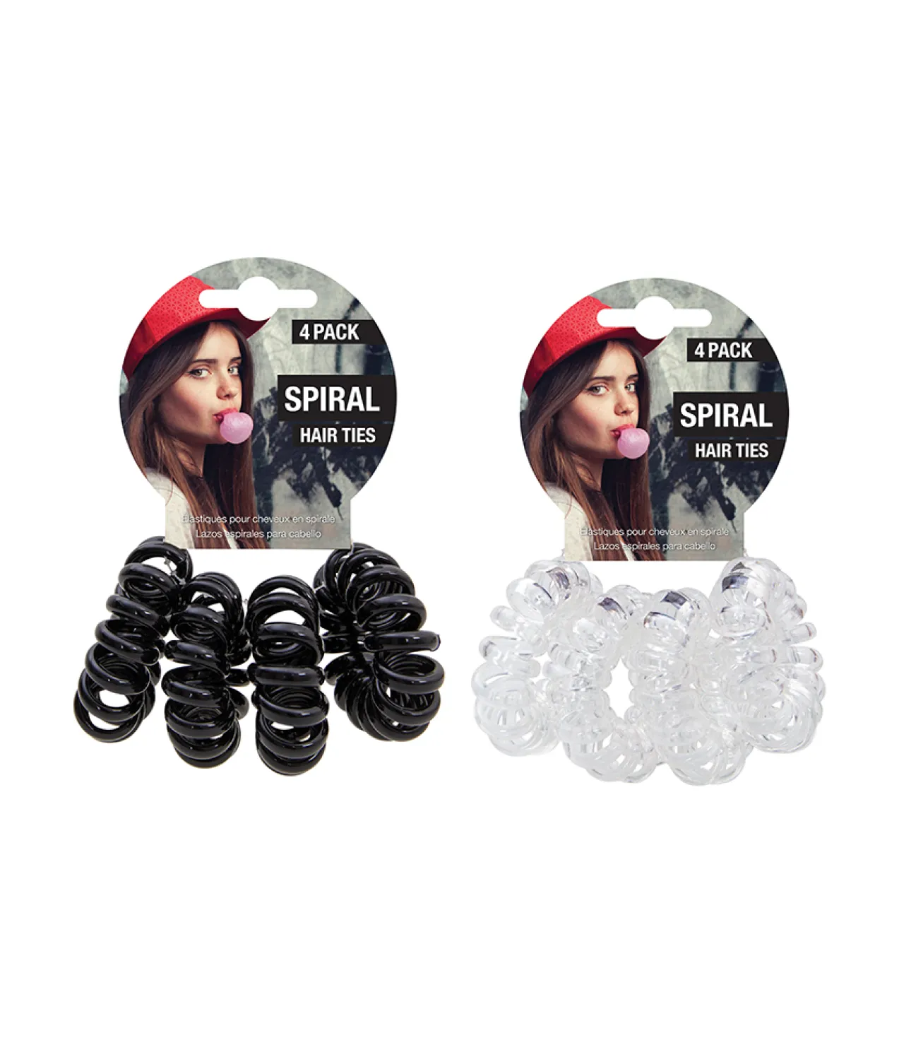 Spiral Hair Tie Assorted 4pk