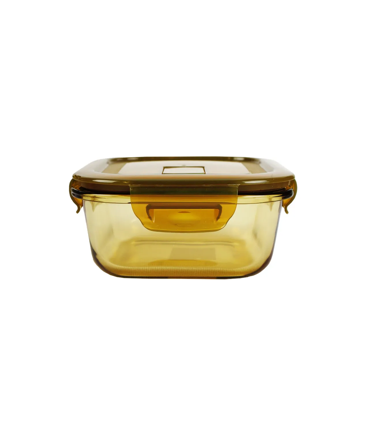 Square Amber Borosilicate Glass Container 800ml