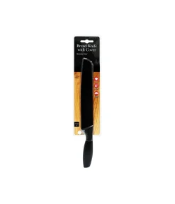 Stainless Steel Bread Knife with Cover 32cm