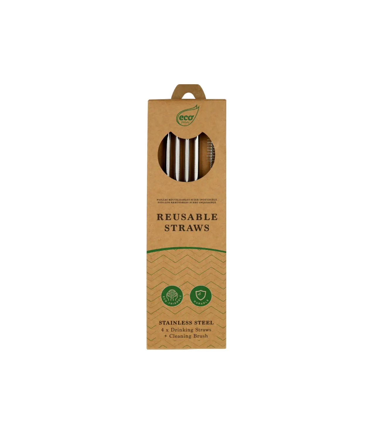 Stainless Steel Drinking Straws 5pk